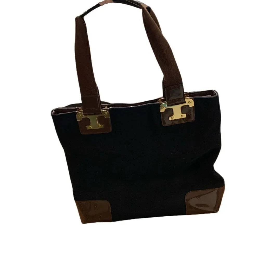 Tory Burch Brown and Black Tote